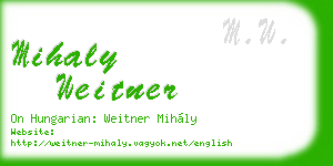 mihaly weitner business card